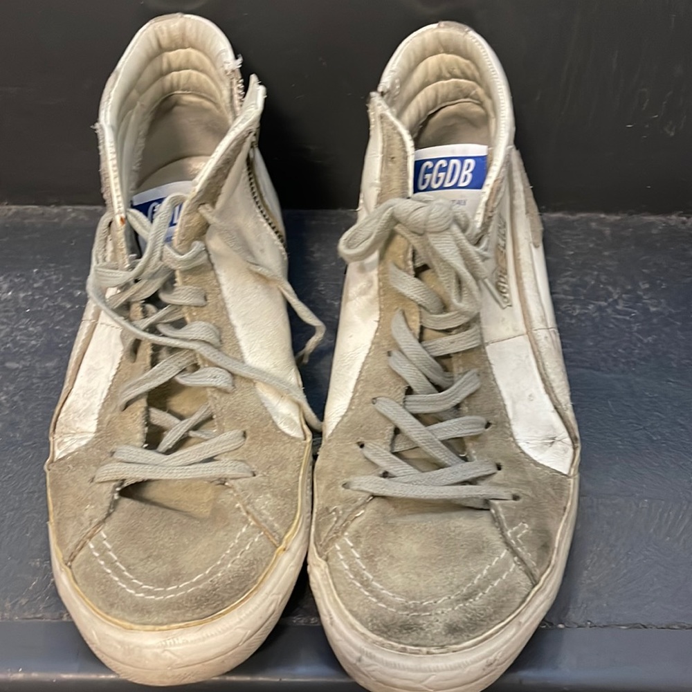 Slide Sneaker in White & Ice
Golden Goose
